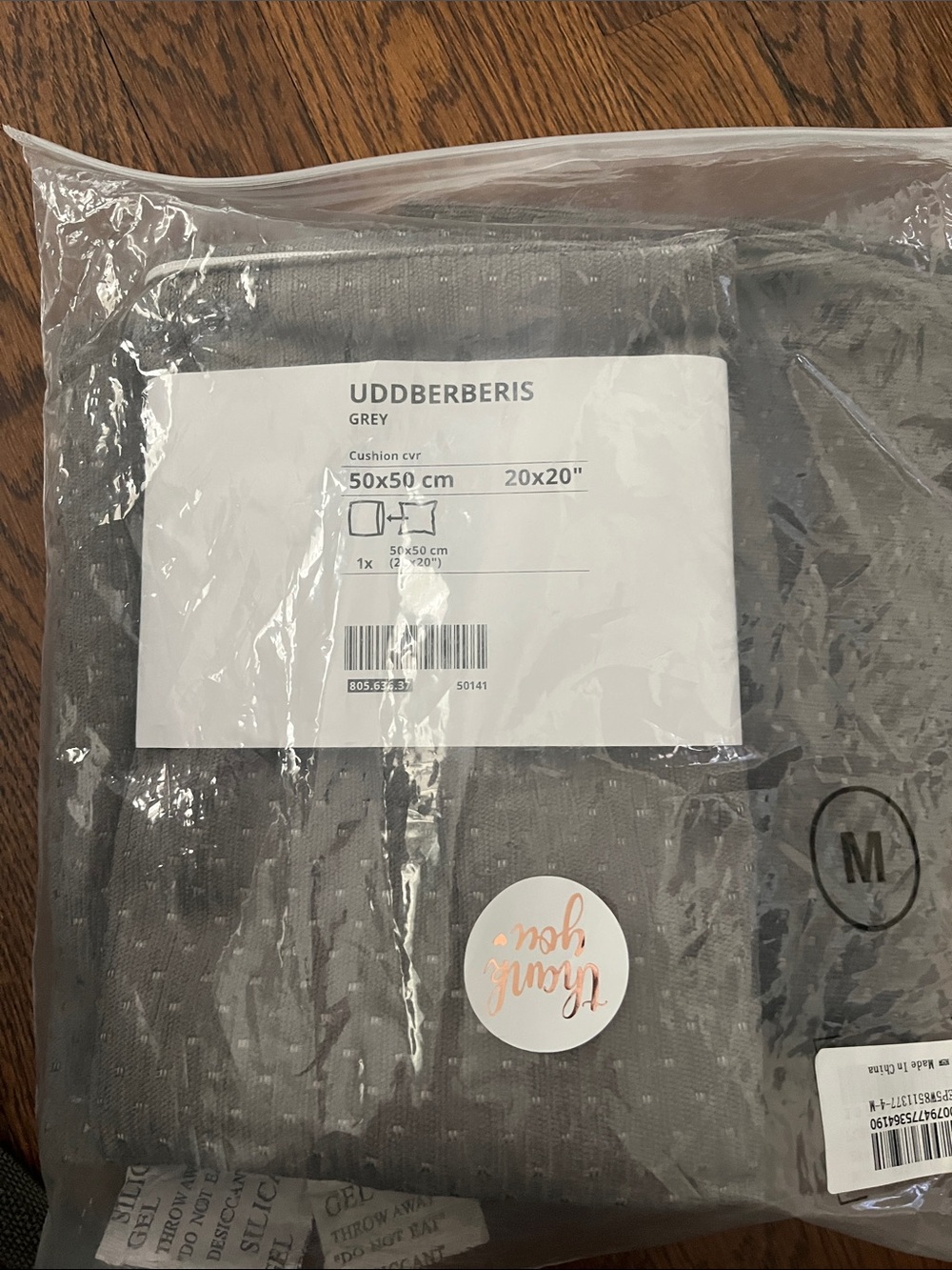IKEA Throw Pillow Covers Grey (2) open (1) New